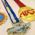 Customized blank marathon running medal with ribbon